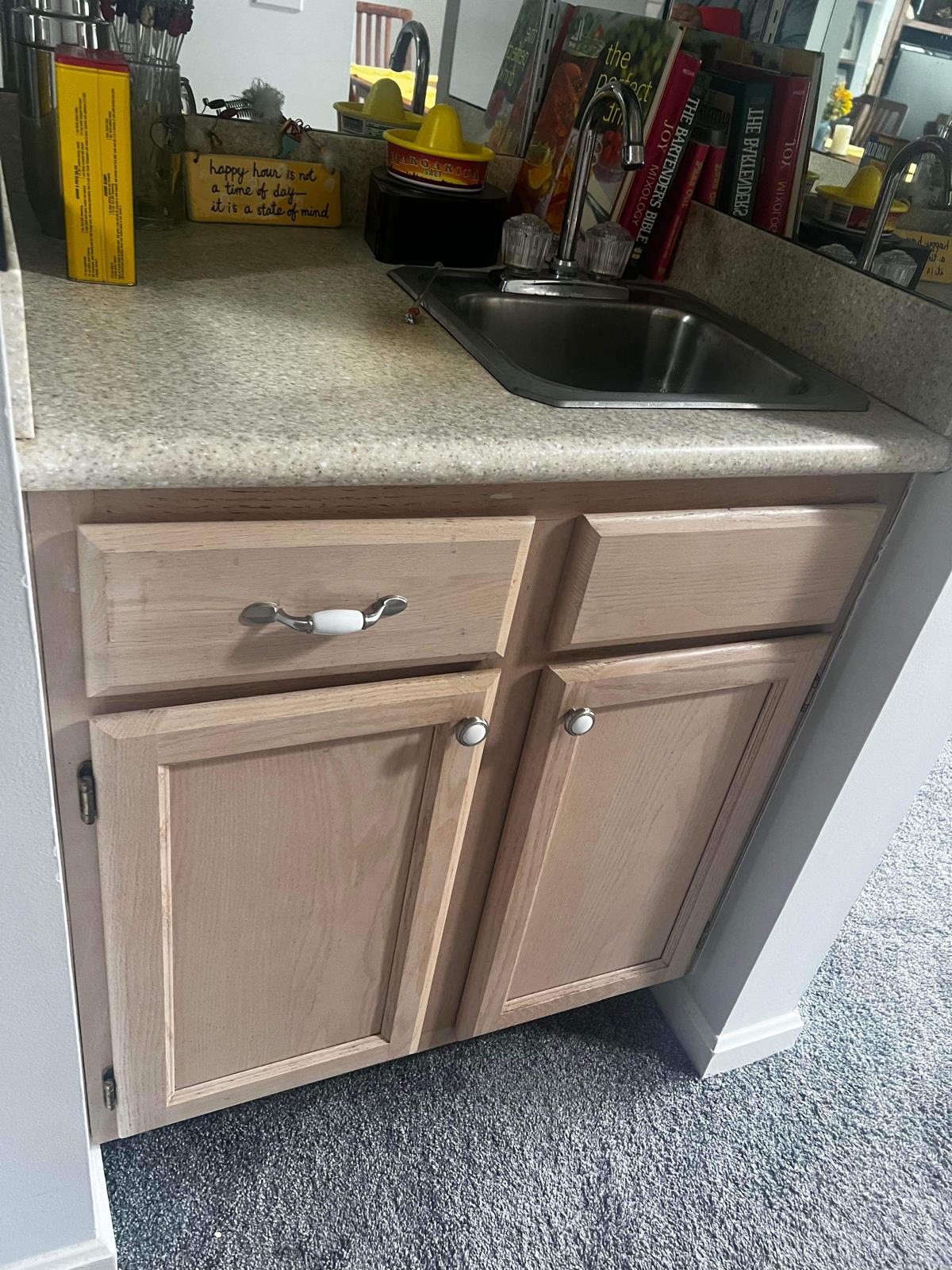 Bathroom vanity painted