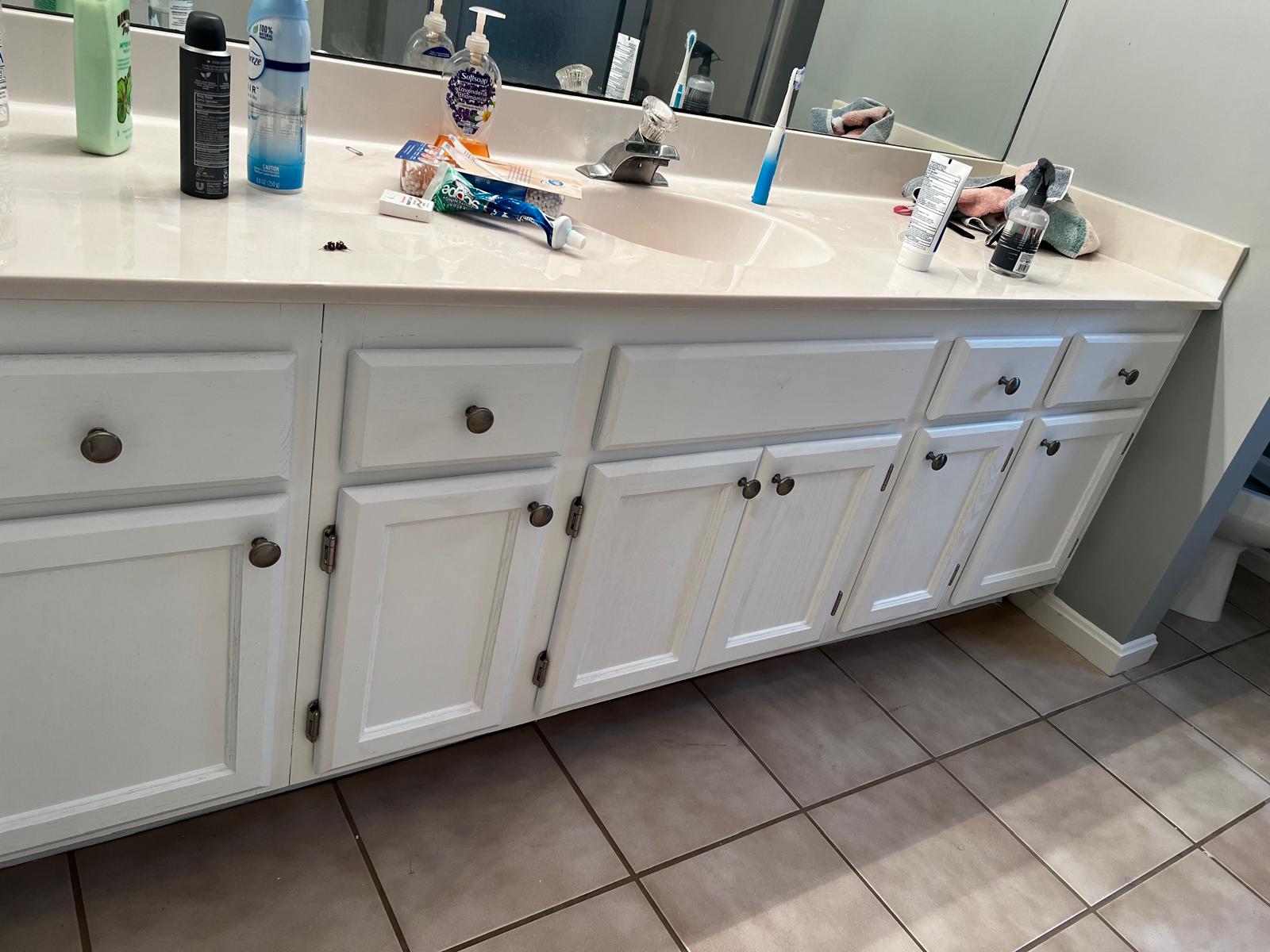 White cabinets