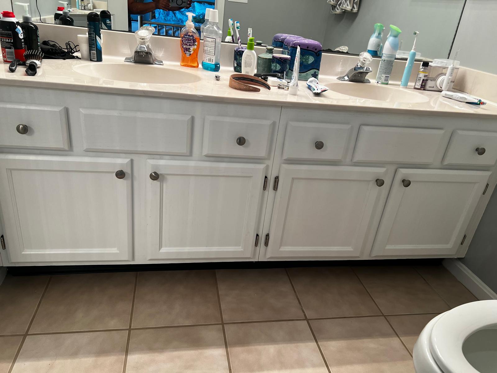 Bathroom vanity before