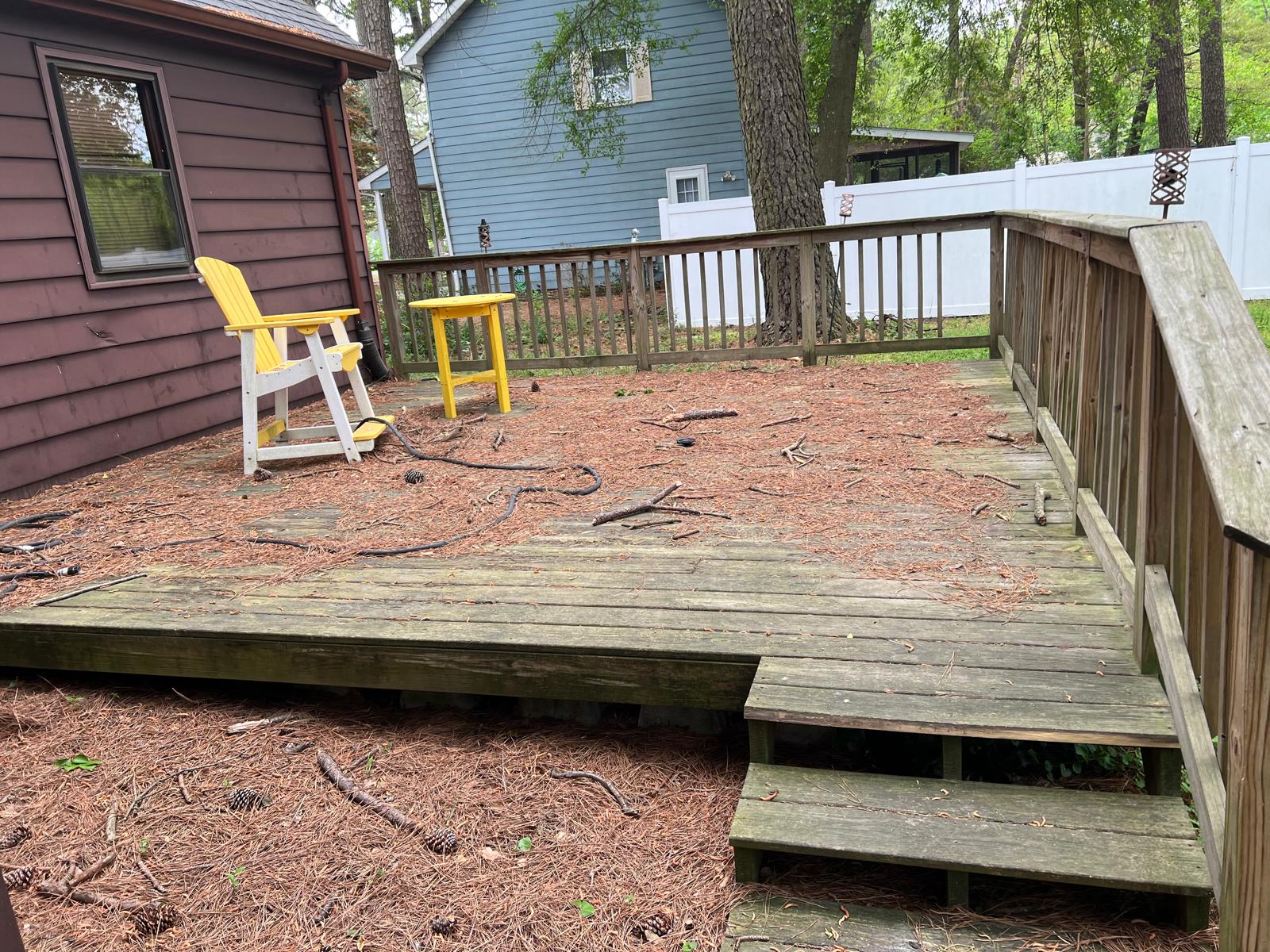 Deck pressure wash varnish