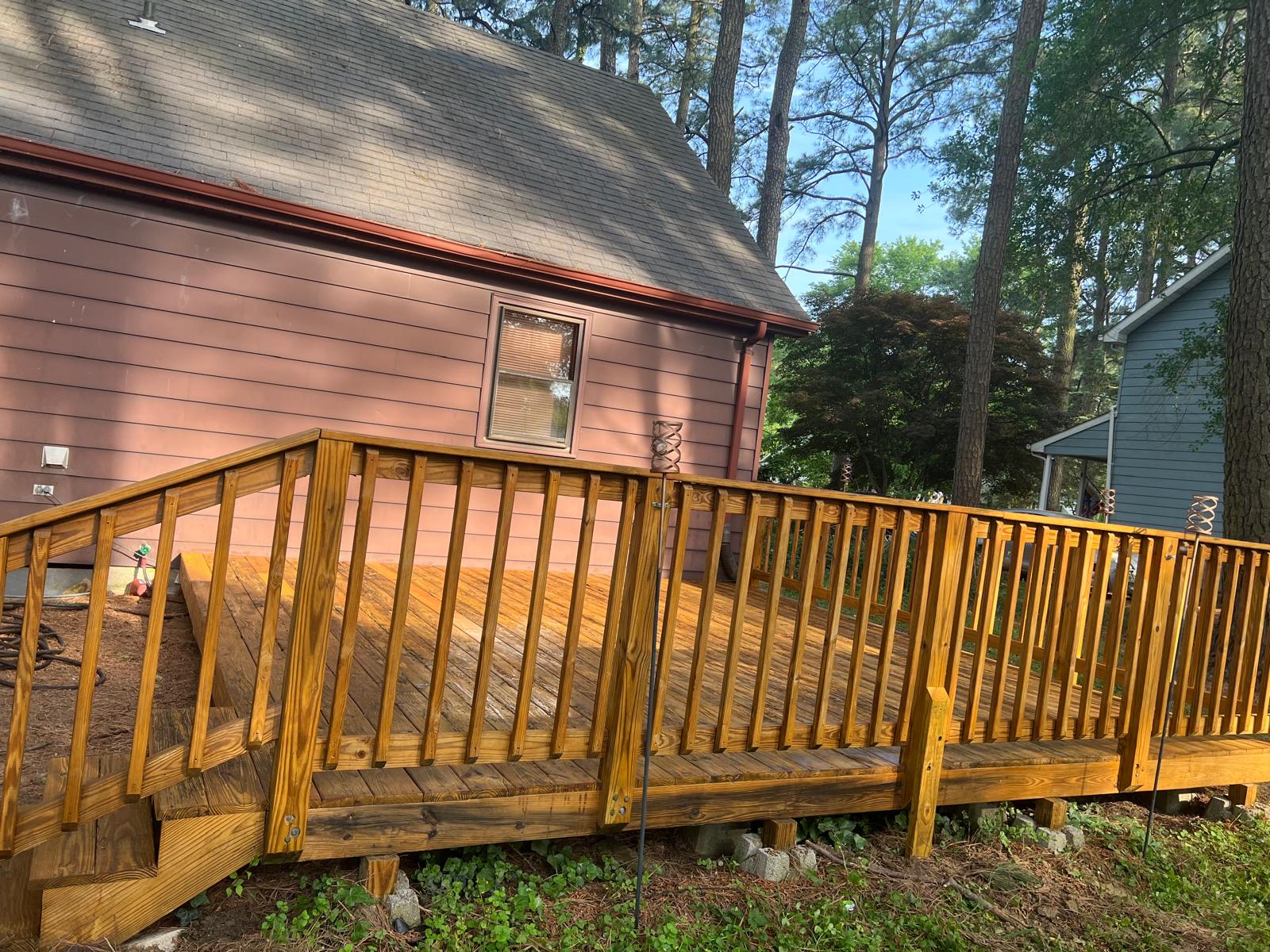 Deck pressure wash varnish