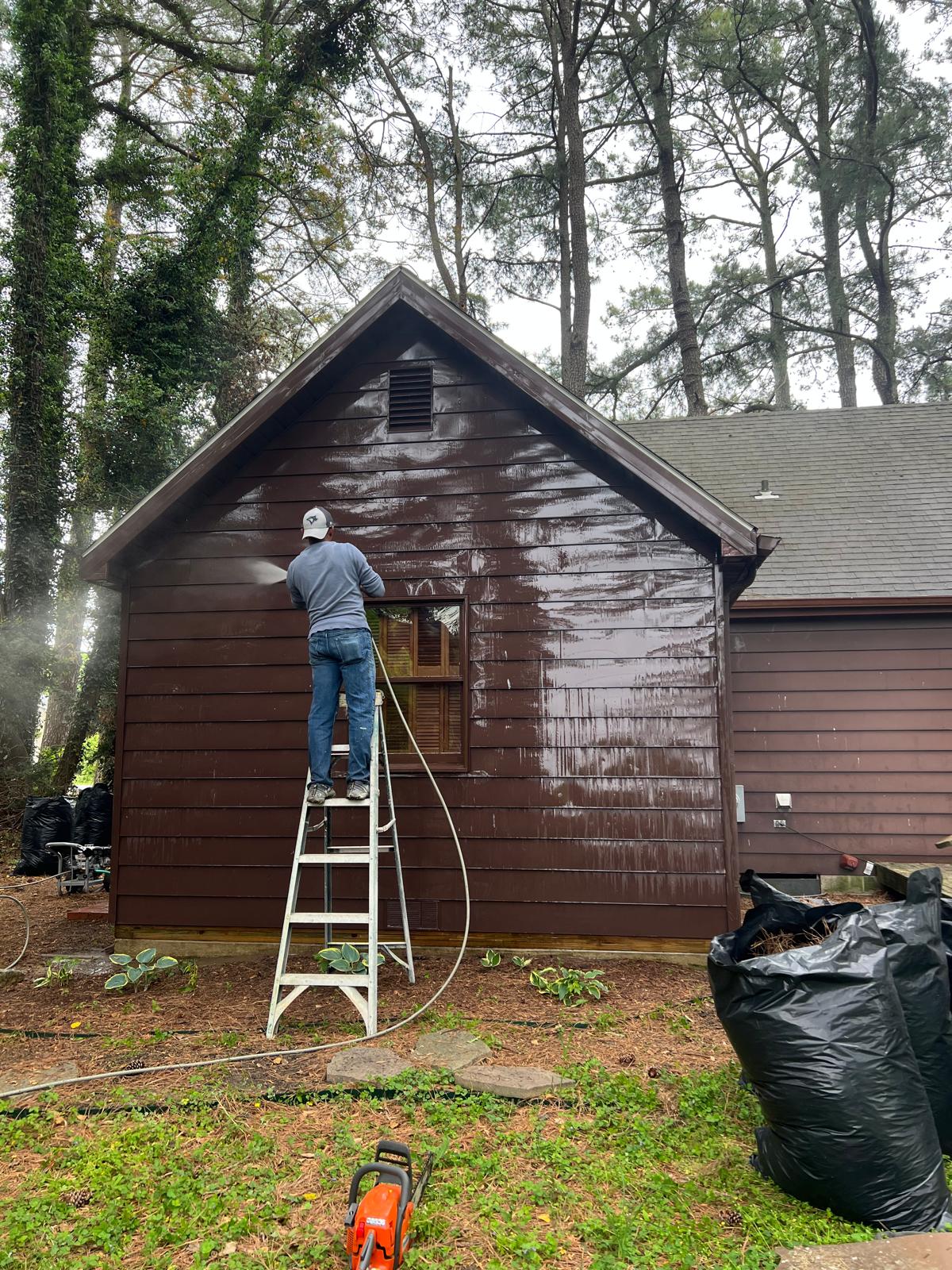 Deck pressure wash varnish