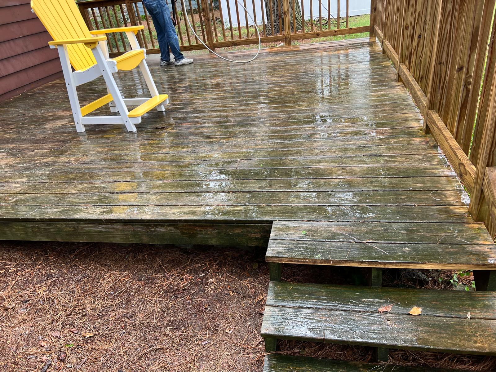 Deck pressure wash varnish