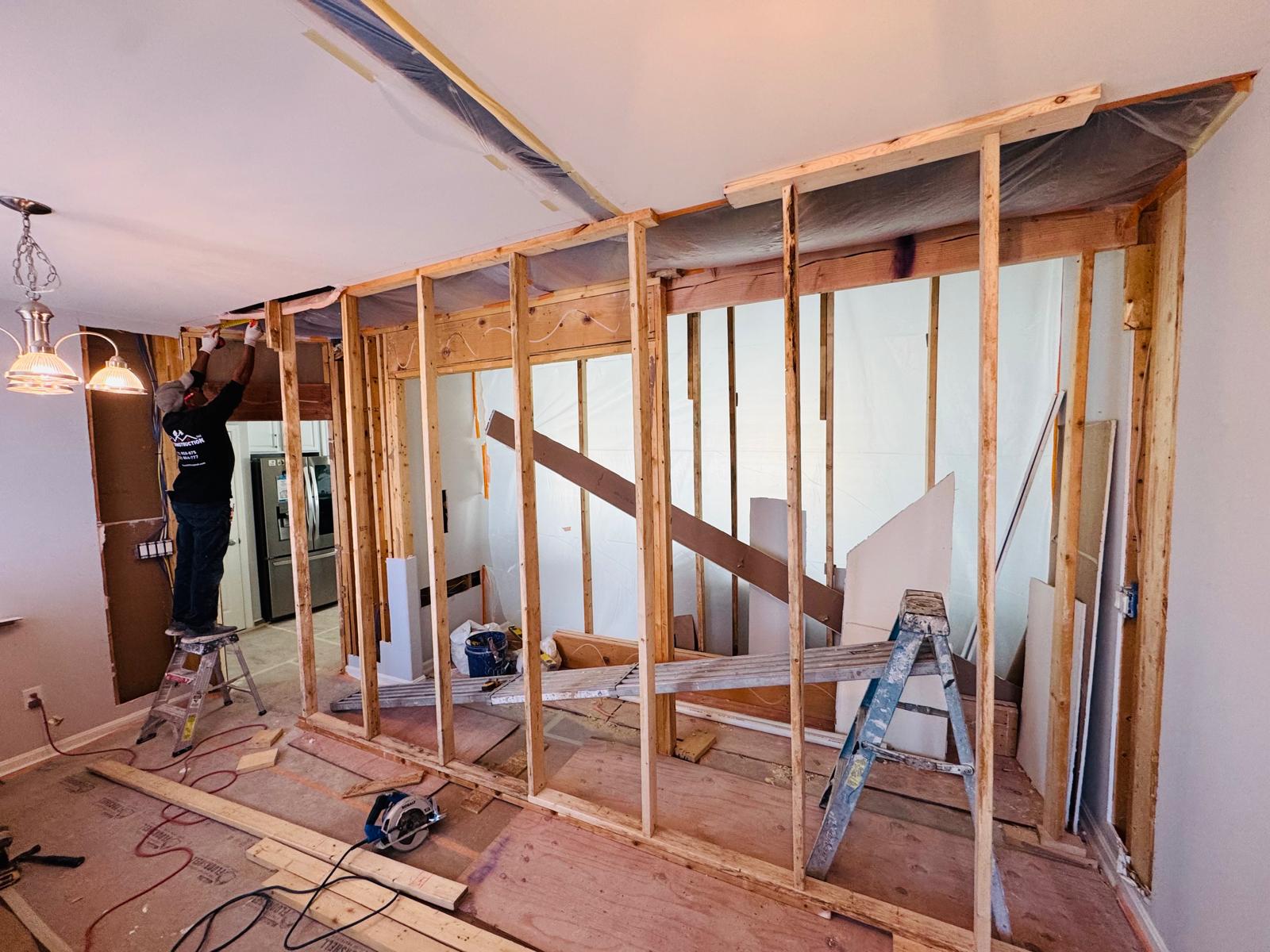 LVL beam installation