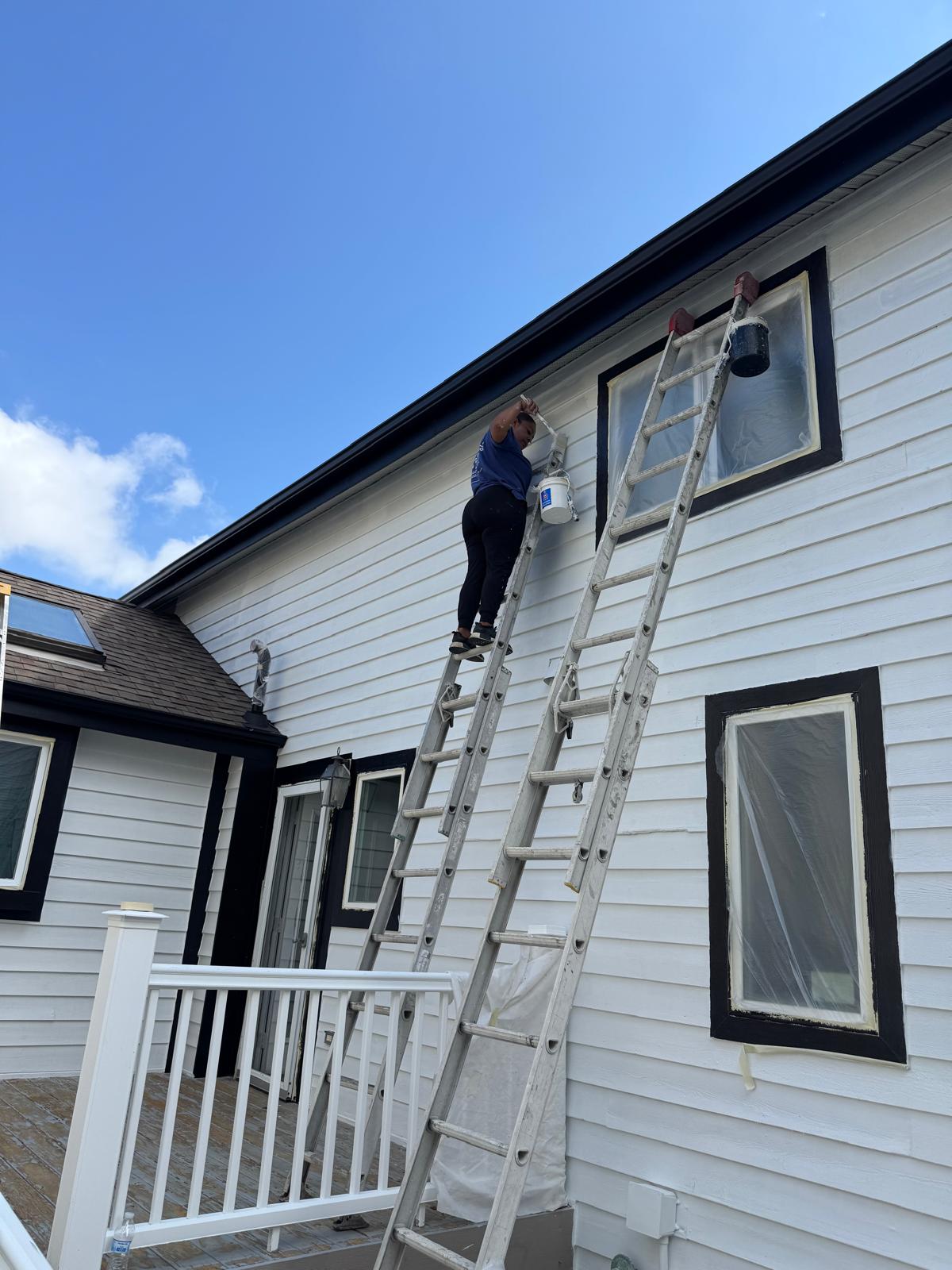 Exterior house painting and color change - Luis Construction