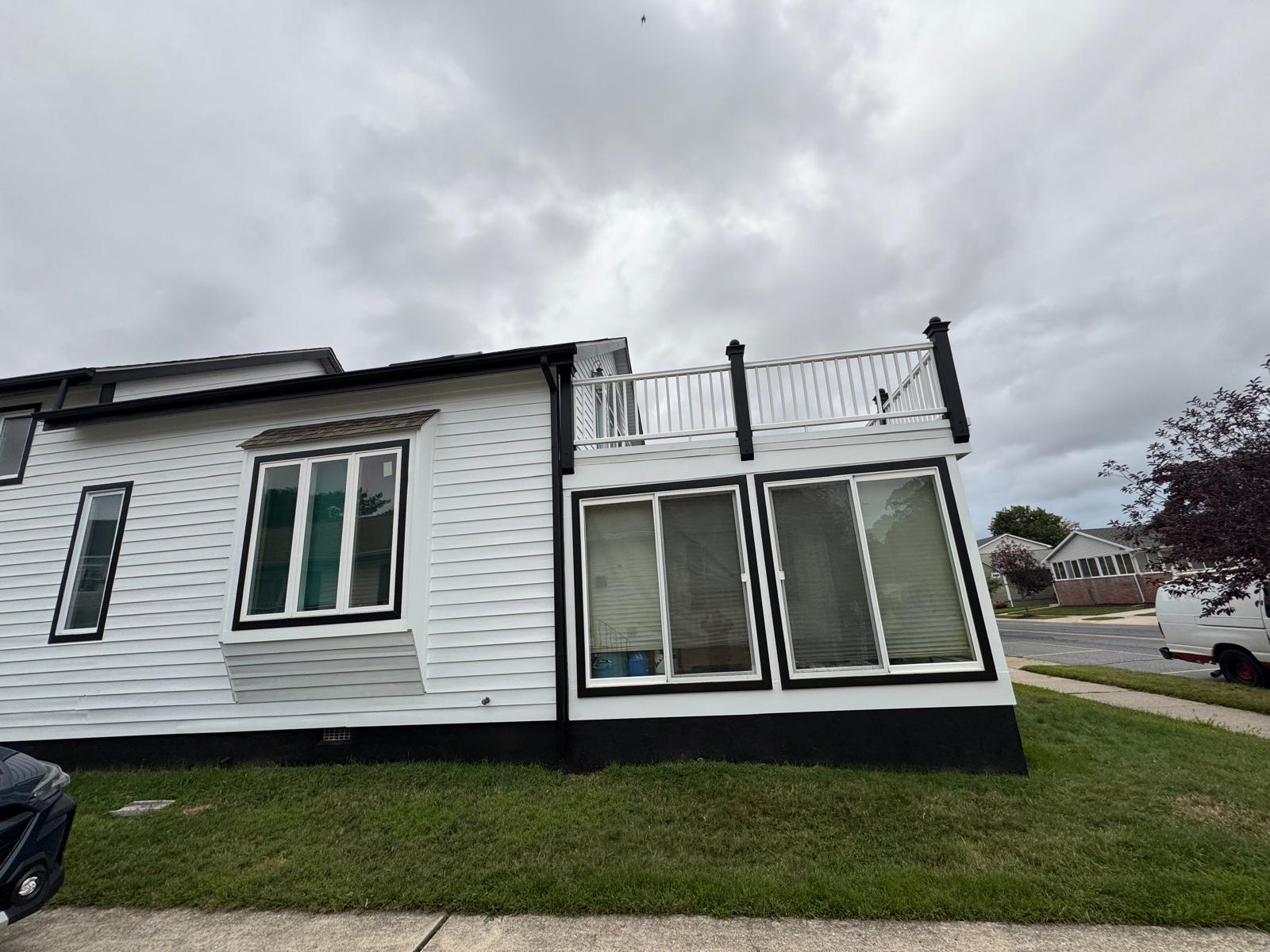 Pressure washing deck