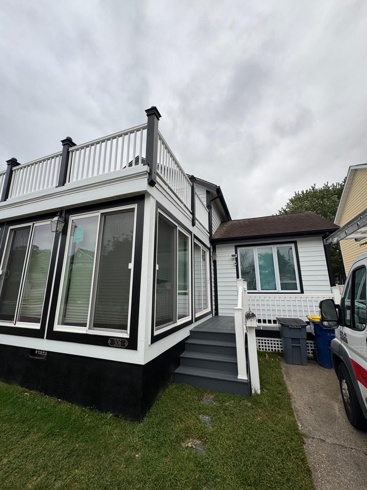 White and black exterior