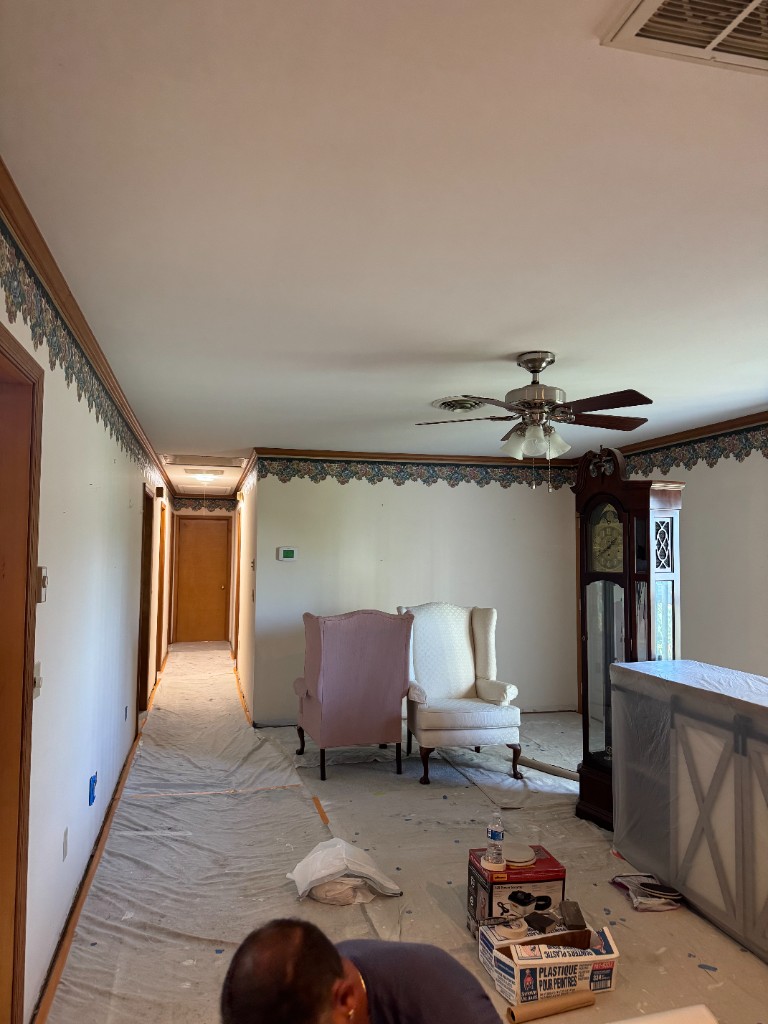 Wallpaper removal and painting - Luis Construction